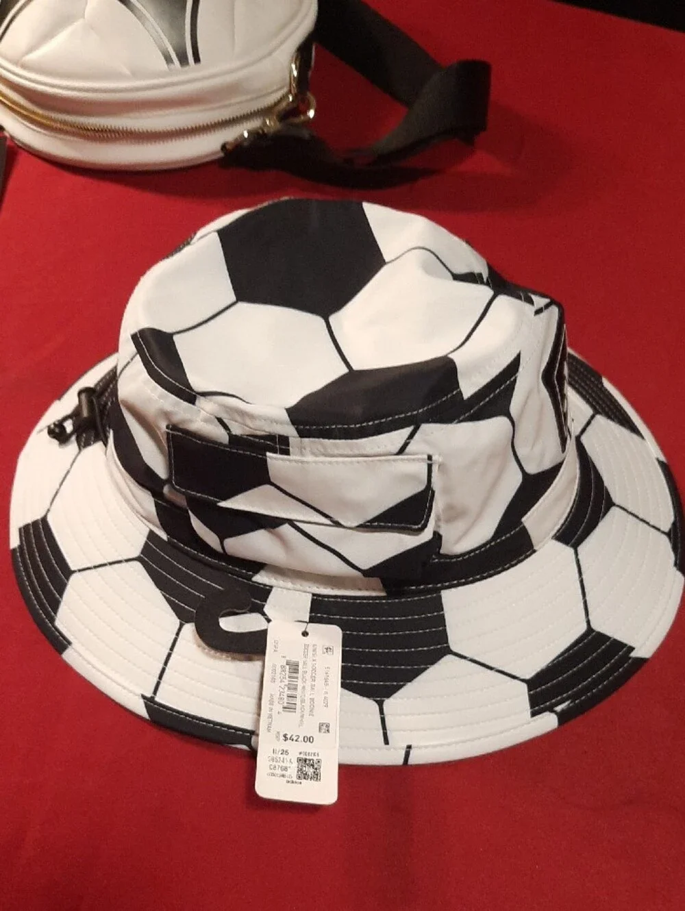 adidas Black & White Soccer Ball Bucket Hat